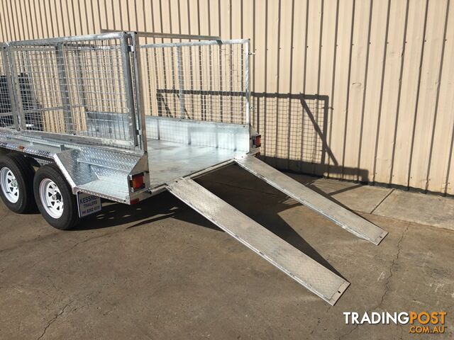 10X5 GALVANISED TANDEM CAGED TRAILER WITH BRAKES AND RAMPS - photo 3 of 4