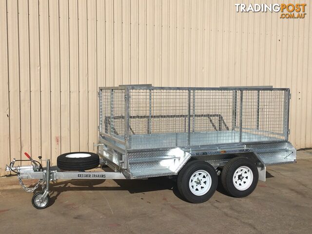 10X5 GALVANISED TANDEM CAGED TRAILER WITH BRAKES AND RAMPS - photo 2 of 4