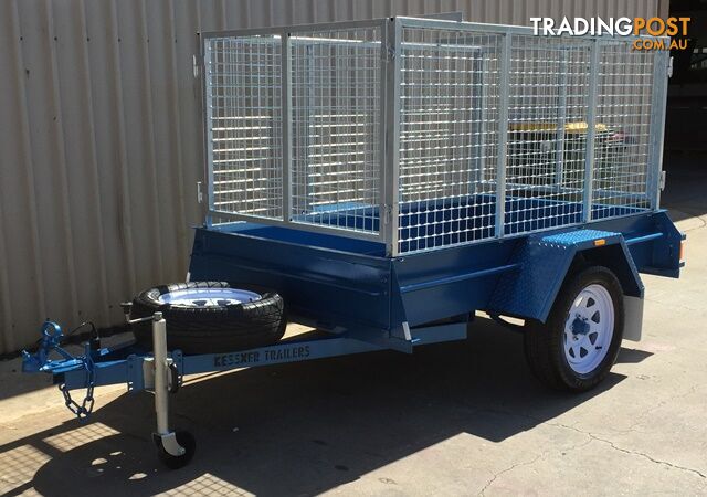 KESSNER TRAILES 7X4 HEAVY DUTY SINGLE AXLE BOX TRAILER WITH GALVANISED CAGE - photo 2 of 3