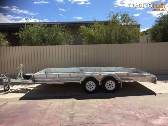 16x6'4" Galvansied Boxed Beavertail Car Trailer