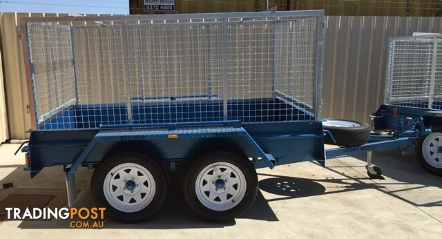  8X5 HEAVY DUTY TANDEM BOX TRAILER WITH GALVANISED CAGE