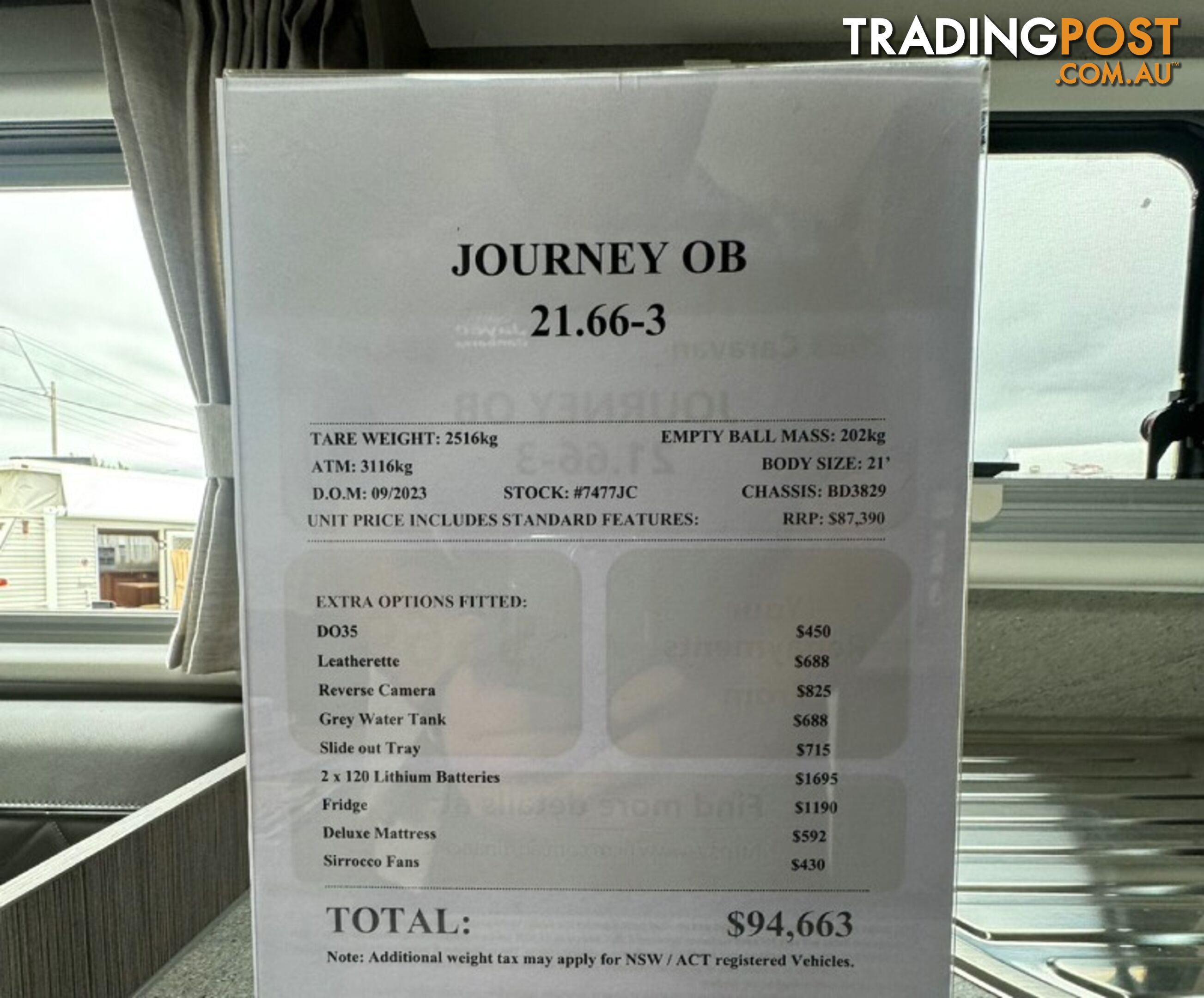 Jayco JOURNEY 21.66-3.OB.JY-MY23