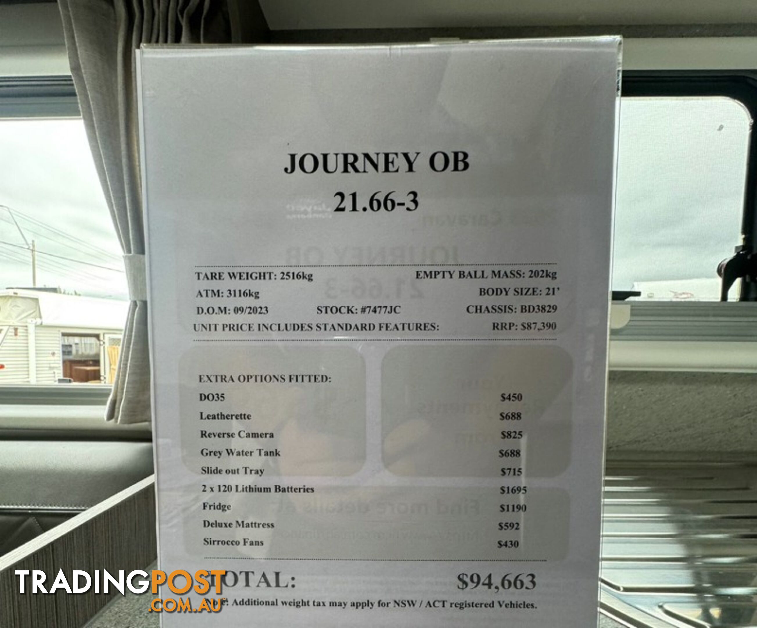 Jayco JOURNEY 21.66-3.OB.JY-MY23