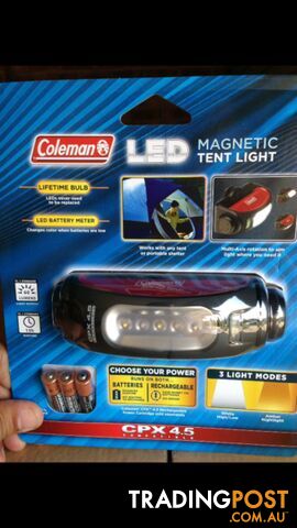 NEW COLEMAN MAGNETIC LED TENT LIGHT