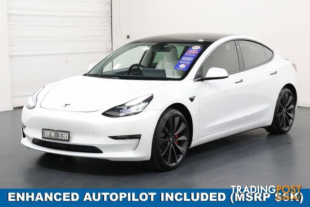 2019 TESLA MODEL 3 PERFORMANCE MY19 5D SEDAN