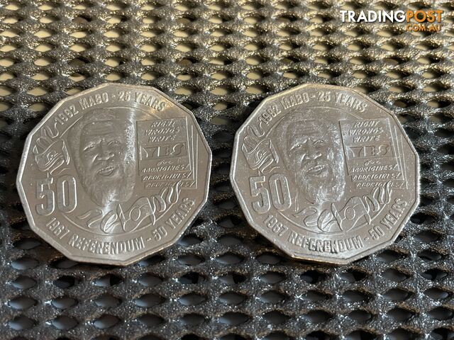 2017 Mabo 50 Cent Referendum Coins Circulated