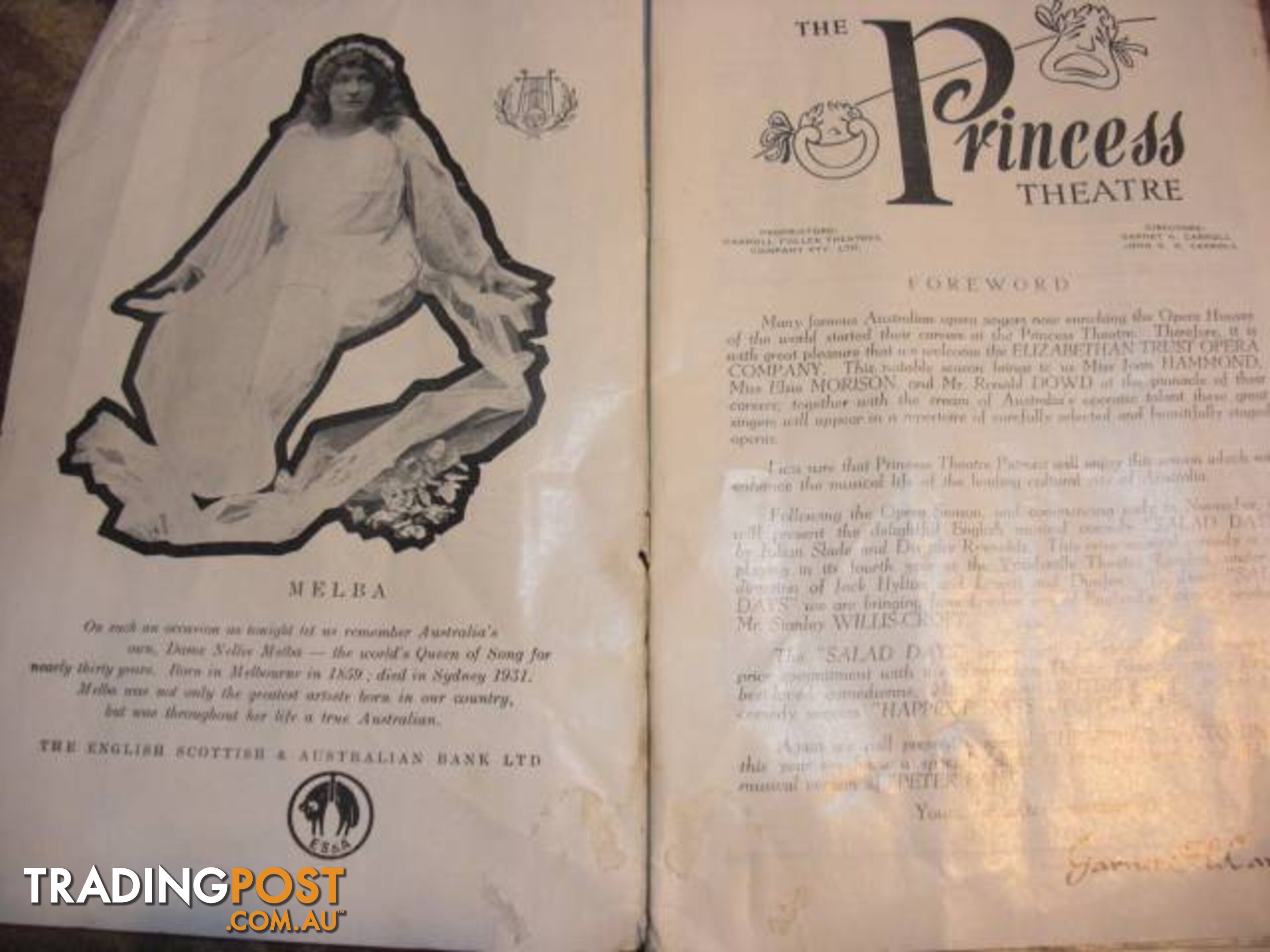 princess theatre 1957 grand opera season 1957 melbourne souvenir