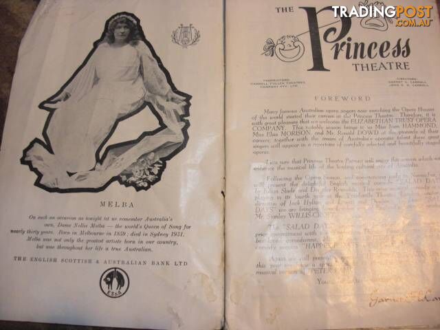 princess theatre 1957 grand opera season 1957 melbourne souvenir