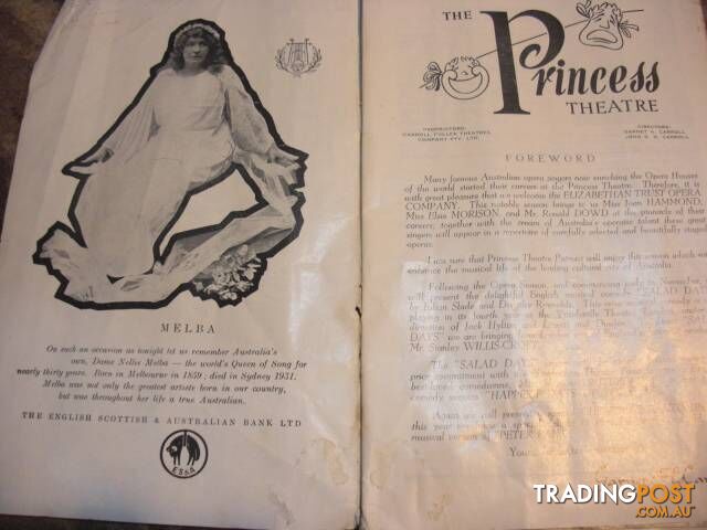 princess theatre 1957 grand opera season 1957 melbourne souvenir