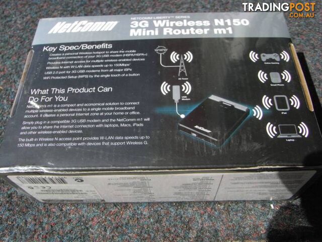 NEW NetComm 3GM1Wn 3G Wireless N150 Mini Router m1 .RRP- $139.95