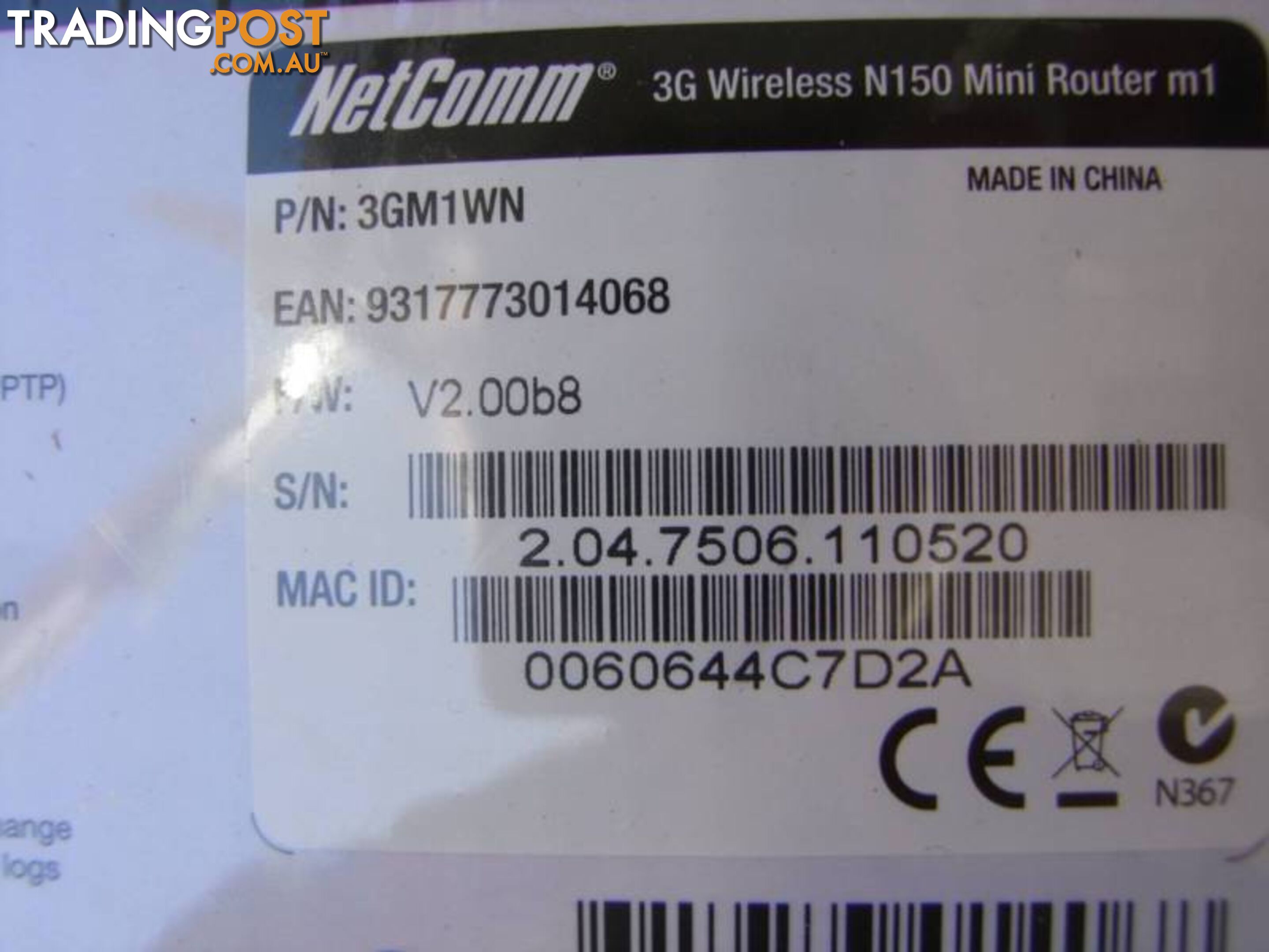 NEW NetComm 3GM1Wn 3G Wireless N150 Mini Router m1 .RRP- $139.95