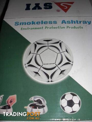 fifa soccer ball smokless ash tray sensors activate filtered fan