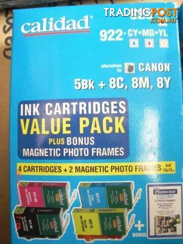 Brand New 5 x CANNON PIXMA ink cartridges 923, 922 5BK