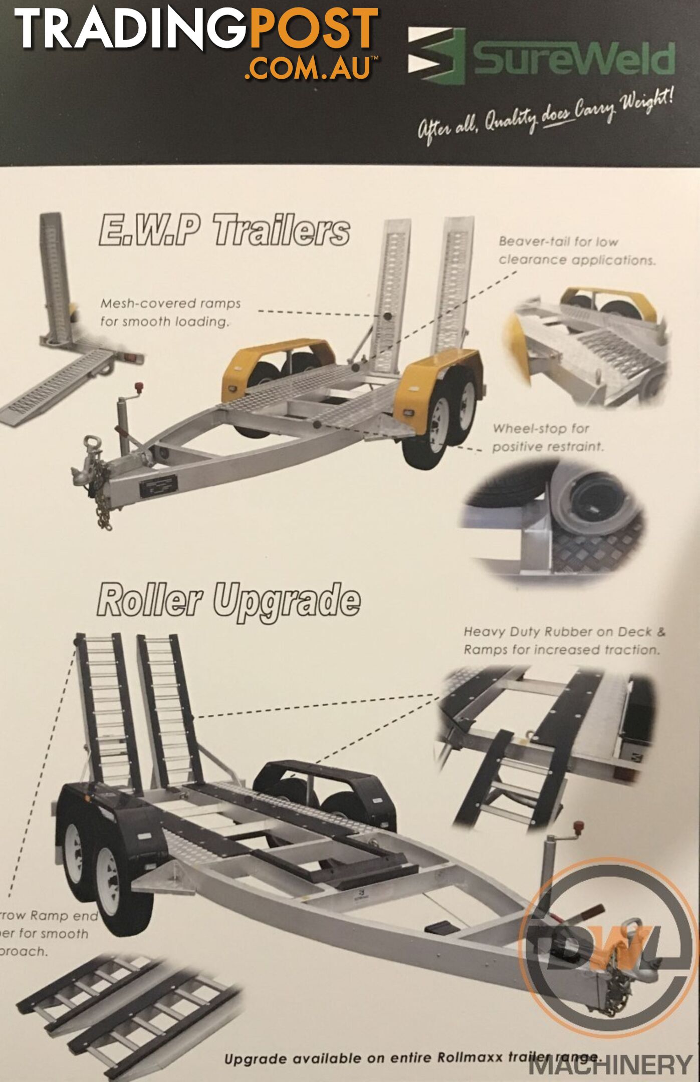 Sureweld Tag Tag/Plant(with ramps) Trailer