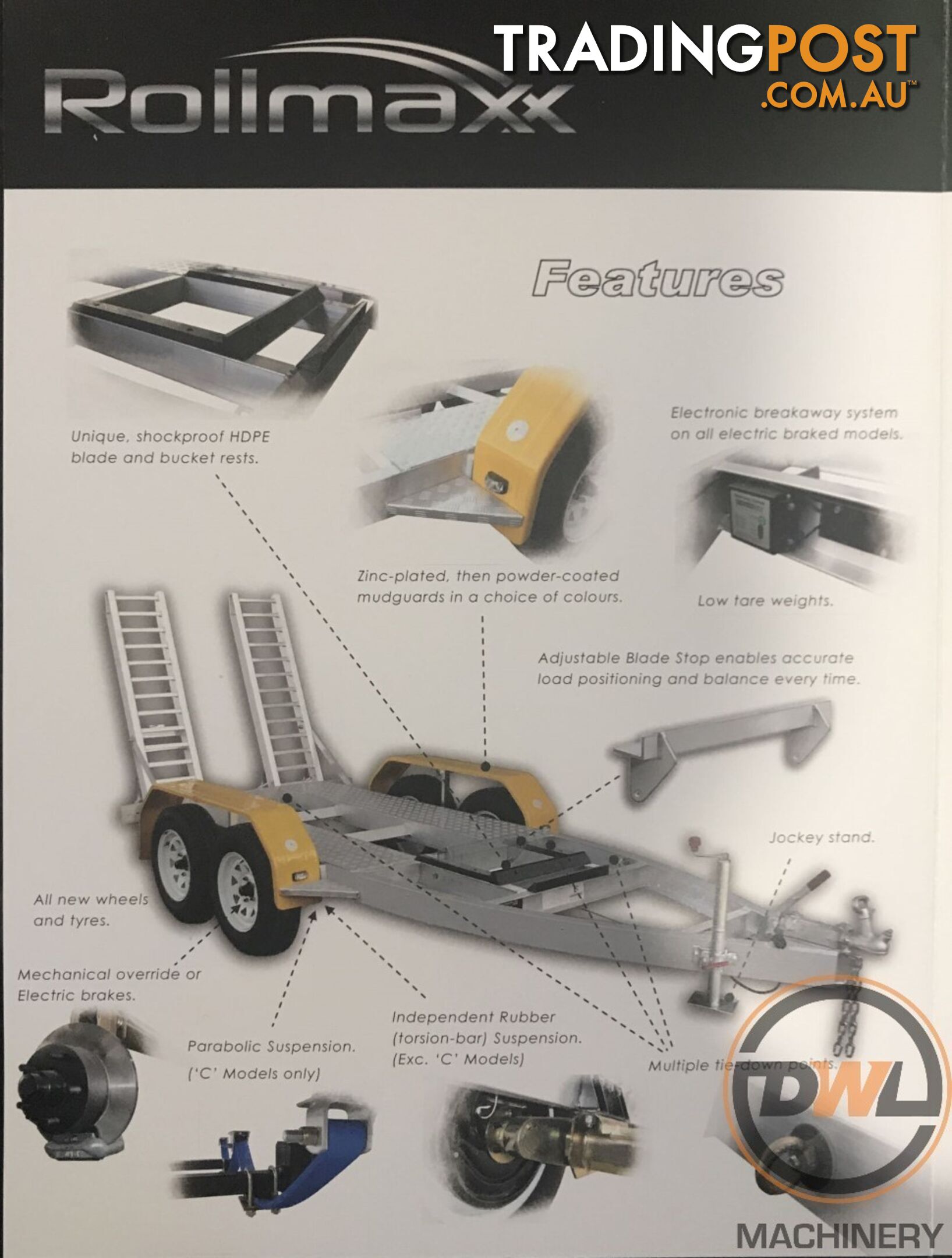 Sureweld Tag Tag/Plant(with ramps) Trailer