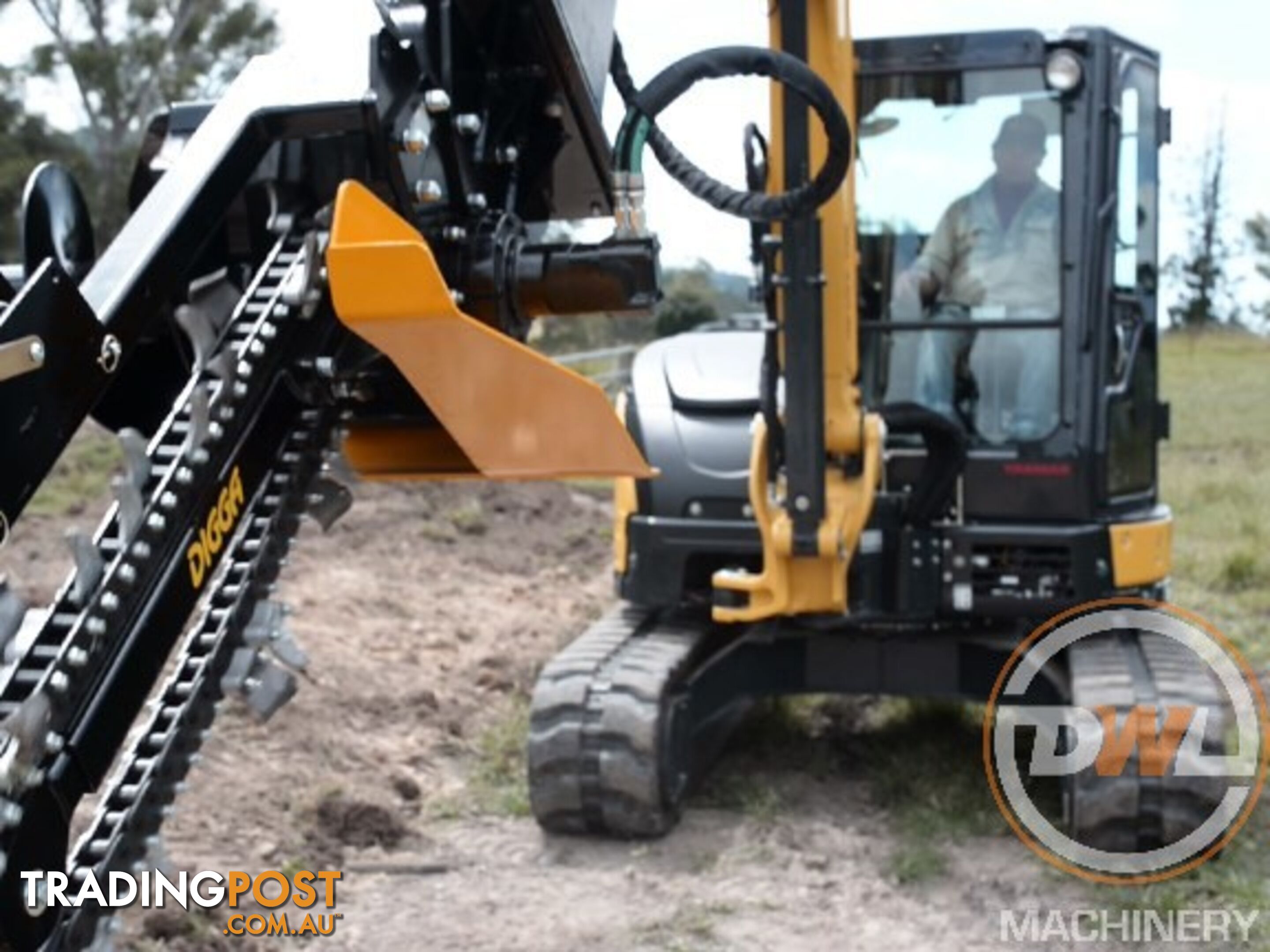 DIGGA TRENCHERS ALL MAKES ALL MODELS SUIT SUIT EXCAVATOR BOBCAT TRACTOR TELEHANDLER Trencher Attachments