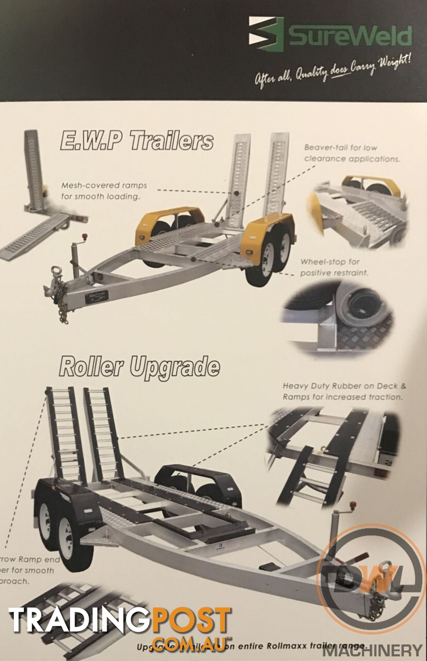 Sureweld Tag Tag/Plant(with ramps) Trailer