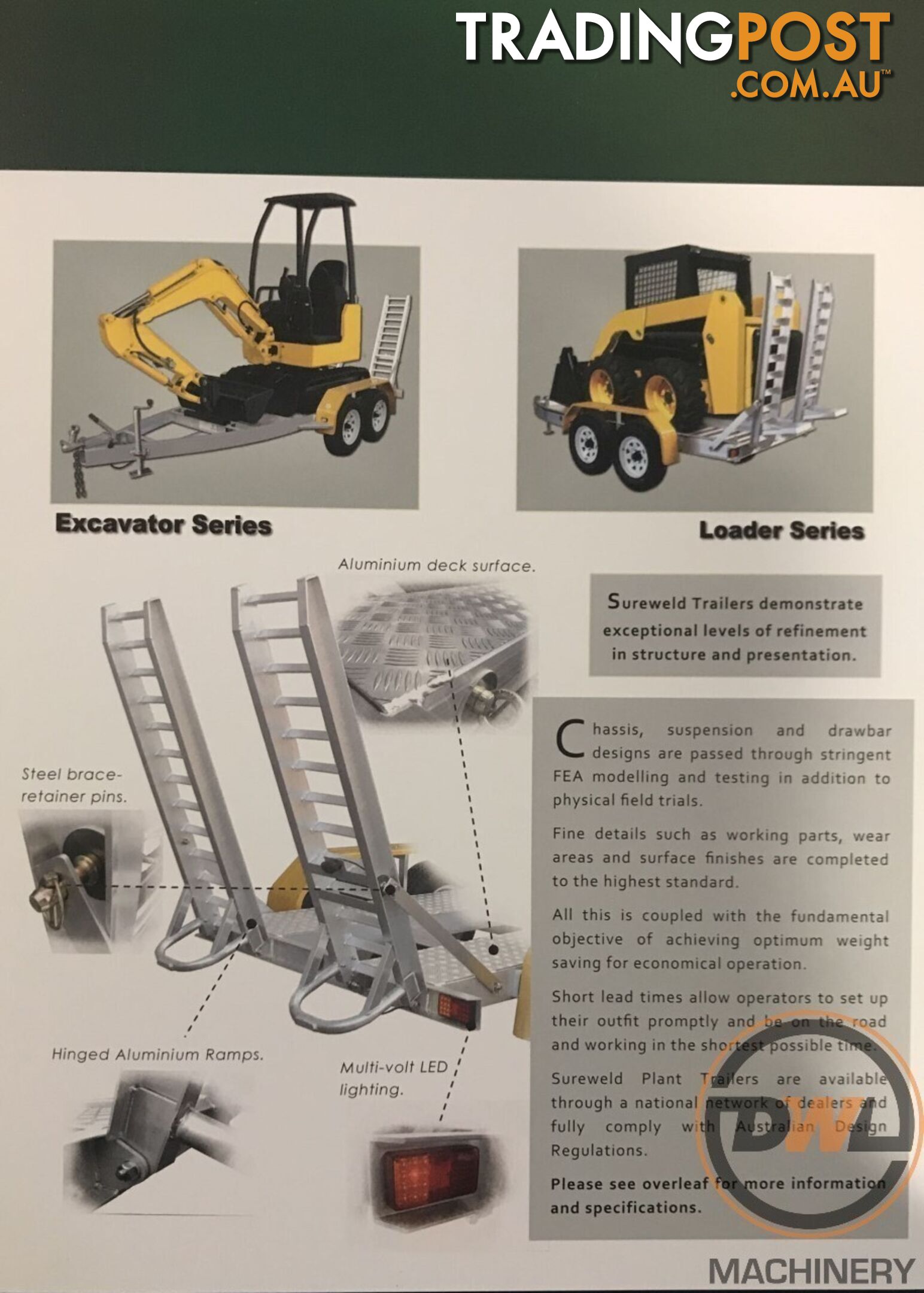 Sureweld Tag Tag/Plant(with ramps) Trailer