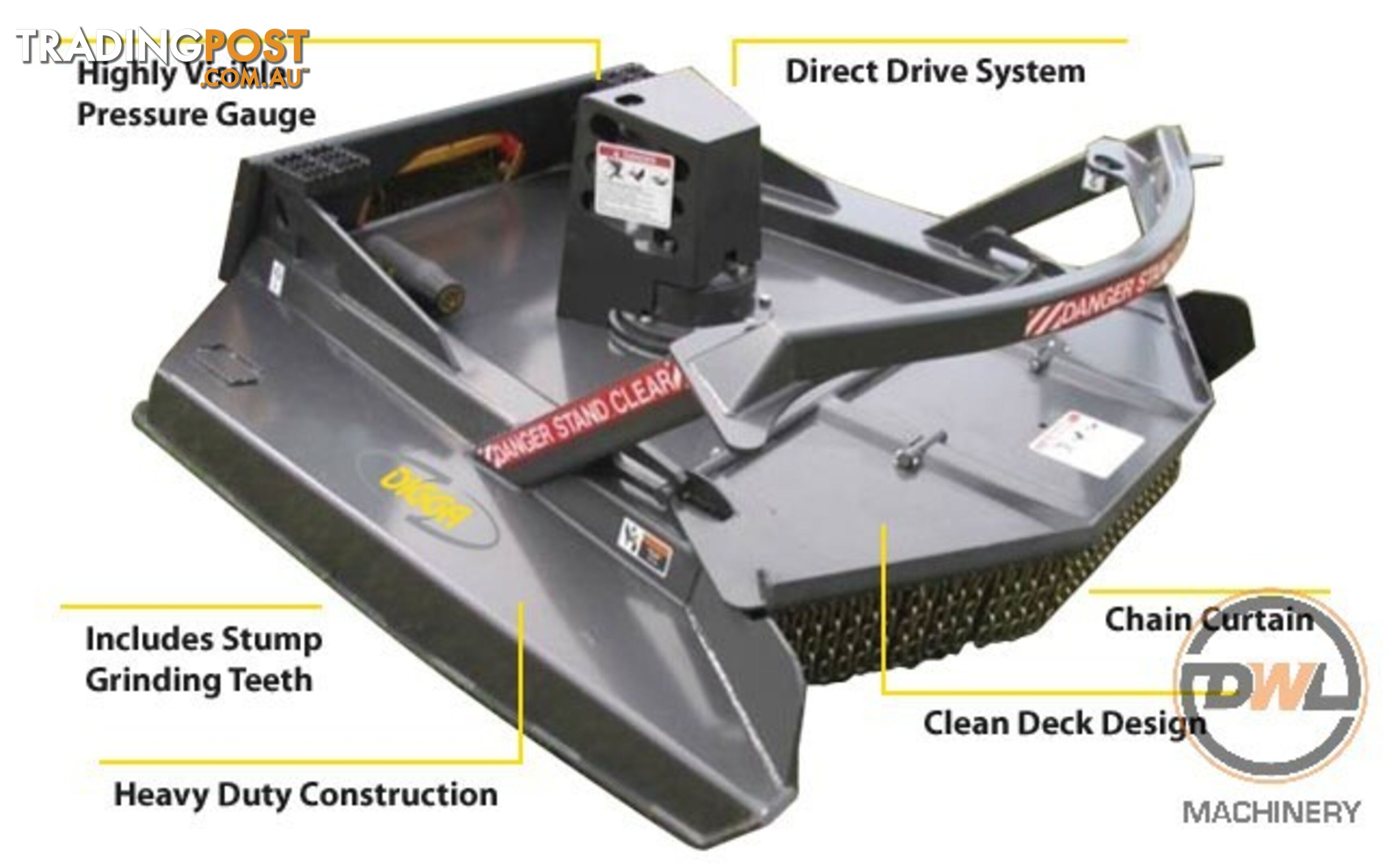 DIGGA 72&quot; ROTARY AXE EXTREME DUTY Rotary Axe Attachments