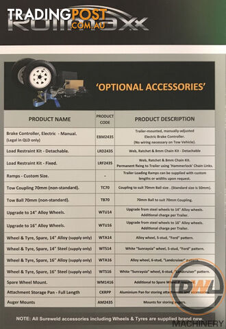 Sureweld Tag Tag/Plant(with ramps) Trailer