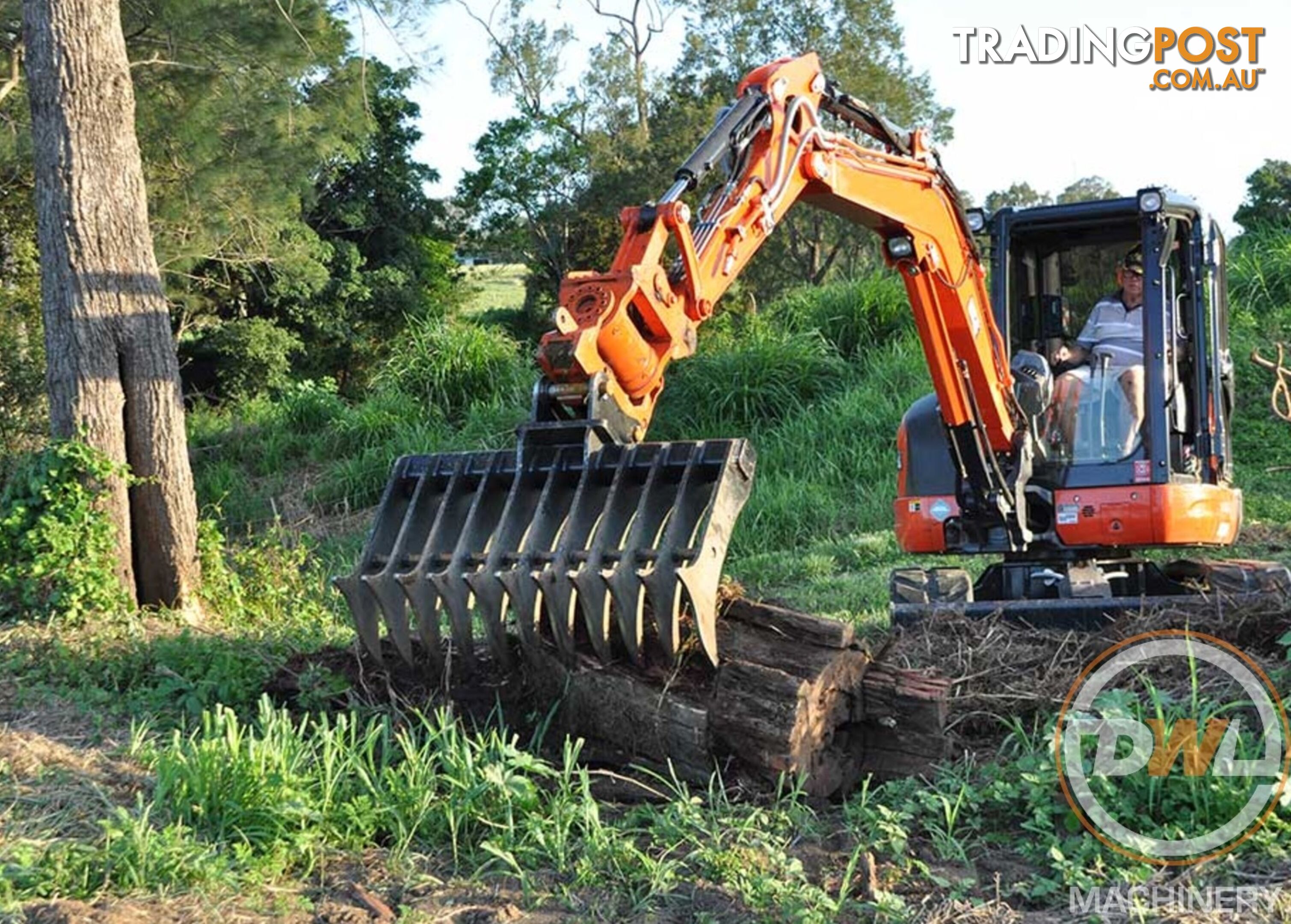 DIGGA STICK RAKE SKID STEER EXCAVATOR TRACTOR BOBCAT Rake Attachments