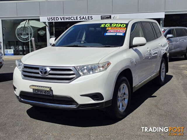 2013 TOYOTA KLUGER 4X2 KX-R 7 SEAT 3.5L PETROL AUTOMATIC WAGON WAGON